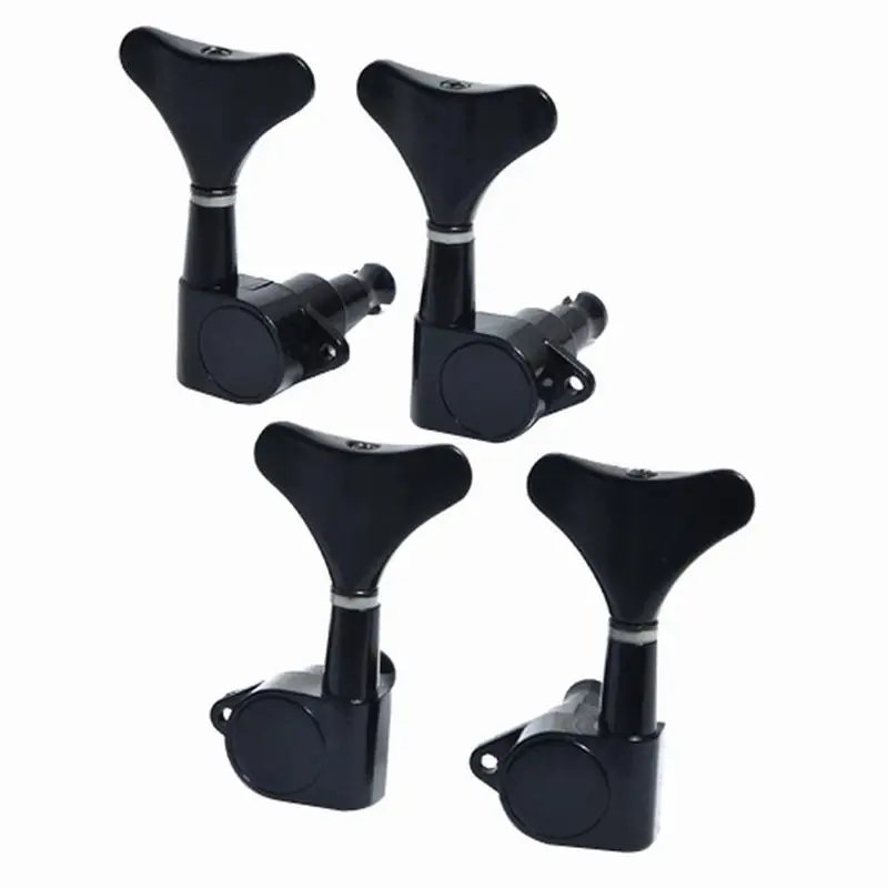 

Guitar Tuning Pegs 2R2L Bass Tuning Pegs ferrules Guitar Replacement Parts Guitar Accessories (Black)