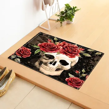 

Cool Personality Skull Carpet Absorbent Mat Shower Room Household Goods Mat