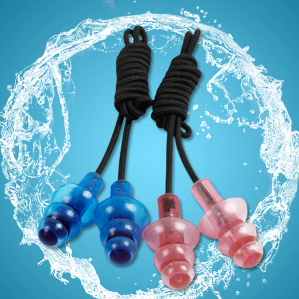Swimming Ear Plugs Earplugs Universal Soft Silicone Gear with a Case Box Pool Accessories Water Sports New Hot Sale