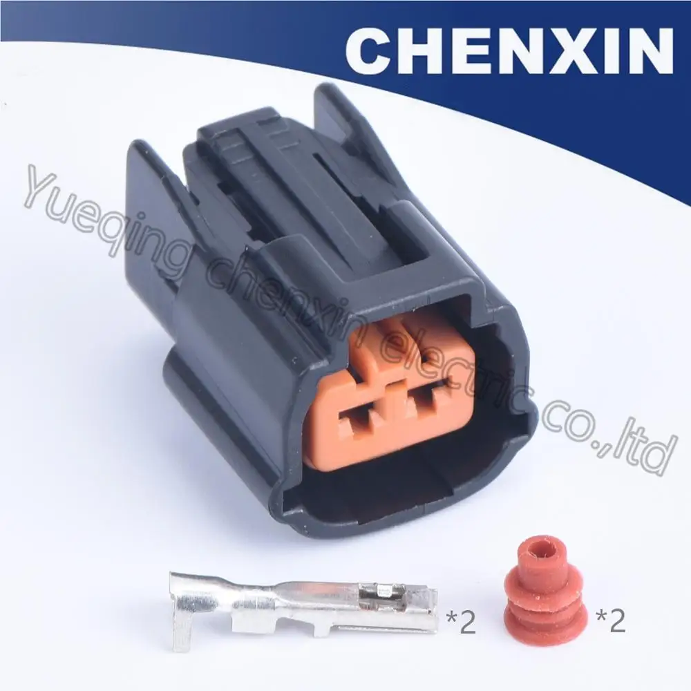 Black 2 pin auto connector electrical plug housing (2.2) female