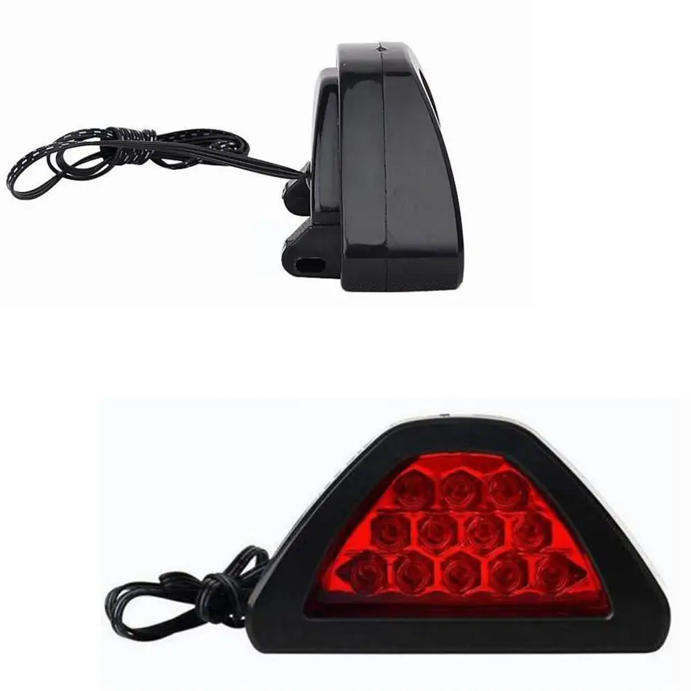 rosso Universale 12v veicolo triangolo 12 led posteriore stop coda 3rd freno freno