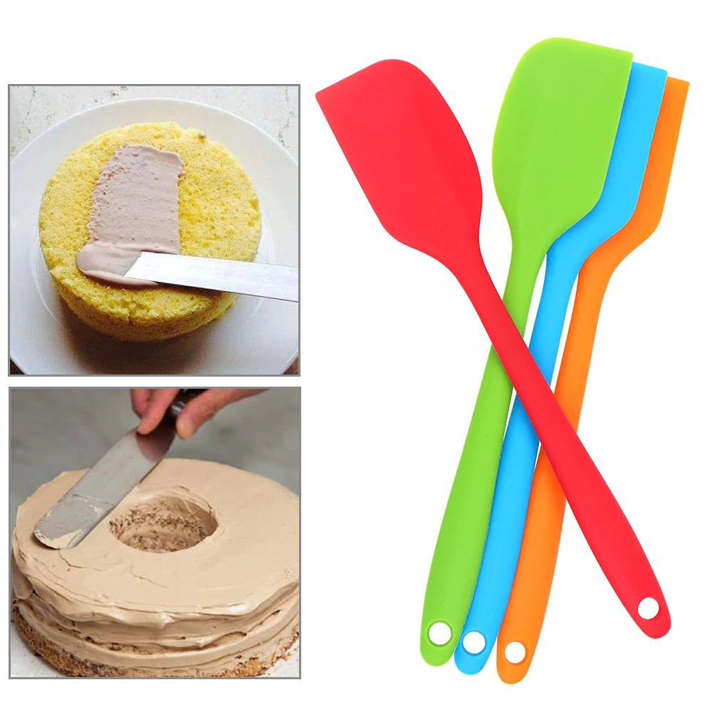 

Cake Cream Butter Spatula Silicone Pastry Spatula Baking Pastry Tools Mixing Batter Scraper Butter Mixer Cake Brush