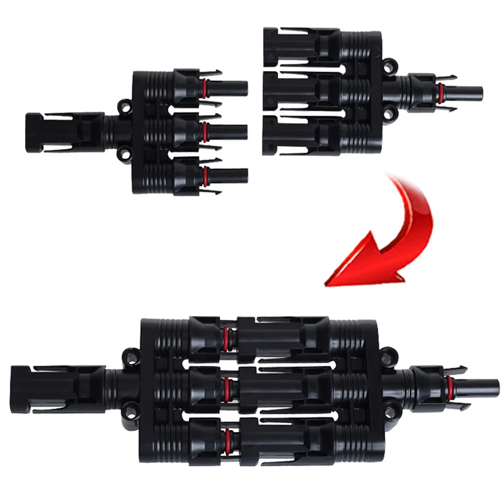MC4 3T ветви параллельное соединение 3-филиал Электрический Солнечный разъем Y Панель Кабельный соединитель комбайнер провода фотогальванические разъемы