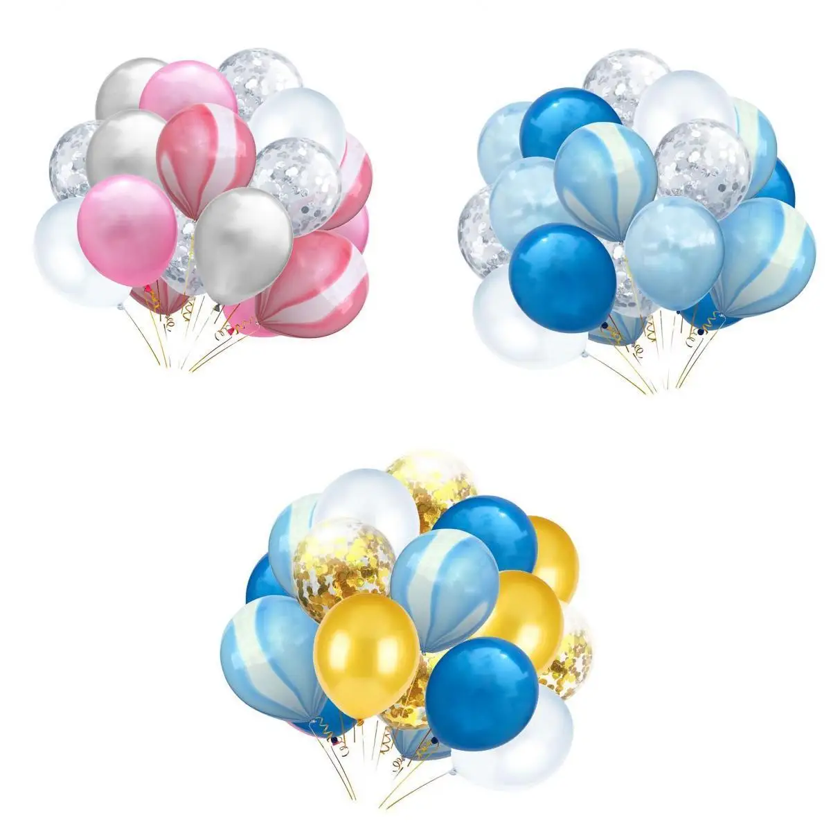

60Pcs/Set Confetti Agate Balloons Sets Balloons with Confetti Agate Party Balloons for Birthday Wedding Party Decoration Favor