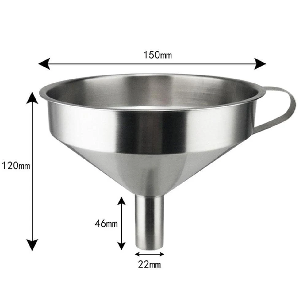 

Stainless Steel Canning Jar Funnel Cup Filter Strainer Kitchen Tool 1 Style New
