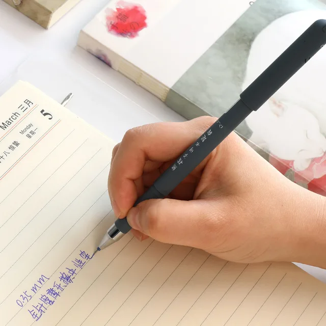 4pcs Panda, Mouse, Bear & Pig Blue Ink Gel Pen 5