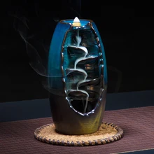 Backflow Incense Burner Ceramic Aromatherapy Furnace Smell Aromatic Home Office Incense Road Crafts Tower Incense Holder