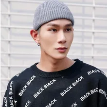 Новые зимние милые шапки для женщин, мужские шапочки, модные толстые вязаные шапки, твердая шляпа осенний нагреватель, Повседневные вязаные шапки