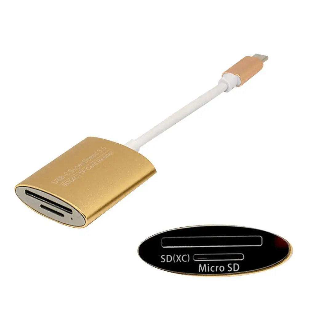 3 в 1 Тип C/Micro USB/Home, Travel, Office и т. д. USB 2,0 SD/TF Card Reader адаптер для OTG Android/PC