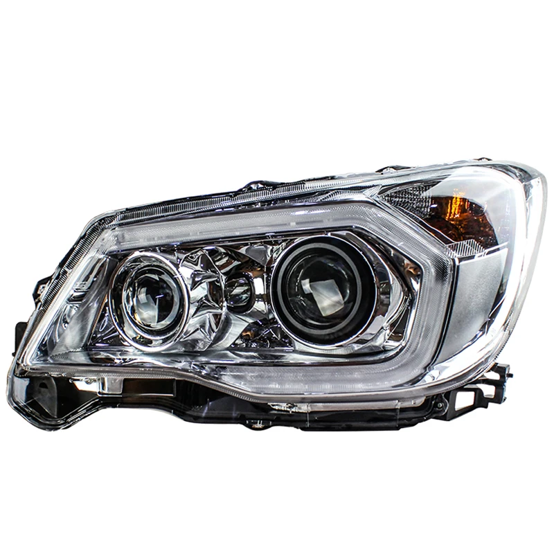 Roadot фары в сборе для Subaru Forester 2013 2016 светодиодный DRL H7 D2H Hid вариант Ангел глаз Bi