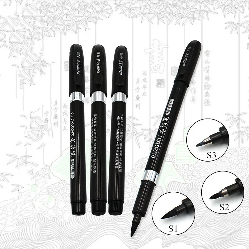 

1Pc Artistic Calligraphy Brushes Fine Water Painting Brush Pen for Drawing Sketching Markers School Stationery Art Supplies