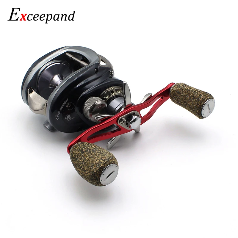 Exceepand Rubber Cork Knobs Red Fishing Reel Handle for Abu Garcia Daiwa Baitcasting Reel