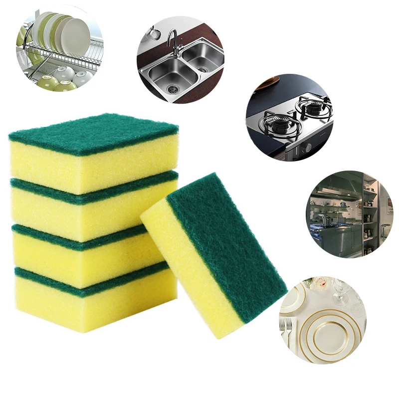 10/20pc High Density Sponge Scouring Pad Kitchen Cleaning Tool Magic