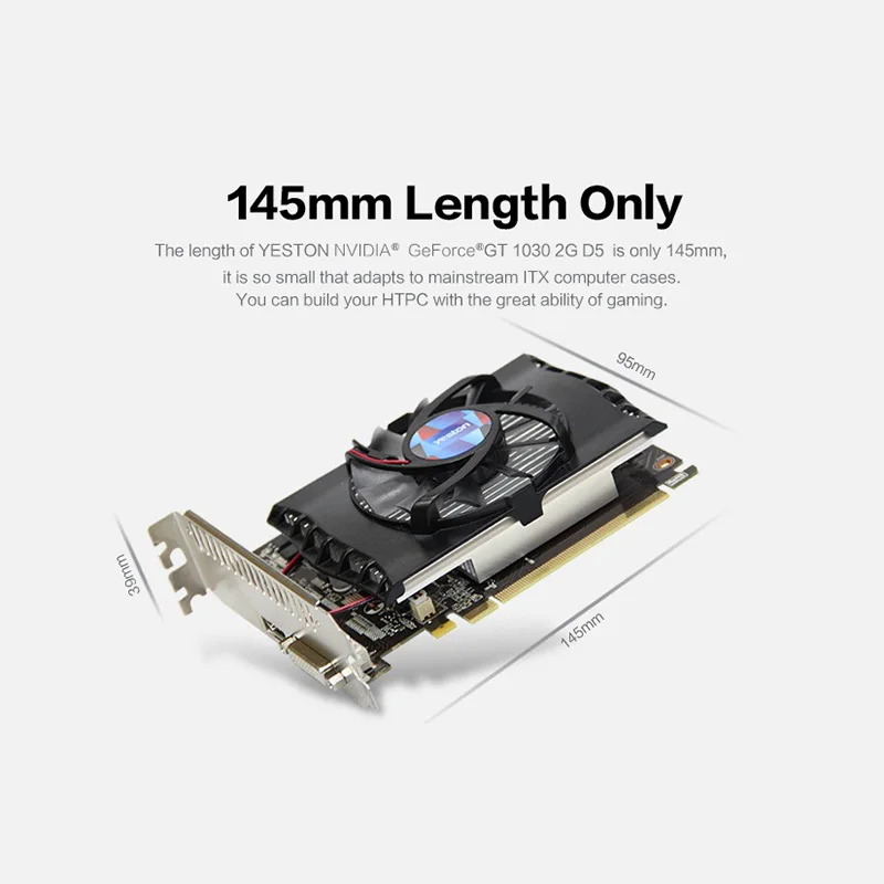 PPYY-Yeston Geforce Gt 1030 2 ГБ Gddr5 видеокарты Nvidia Pci Express 3,0 настольный компьютер ПК видео игровая графика автомобиль