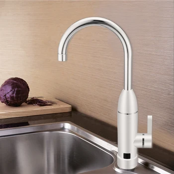 

Kitchen Electric Heating Faucet LED Display Hot Cold Water Instant Heating Mixer Faucet Basin Tap For Home Bathroom Hardware
