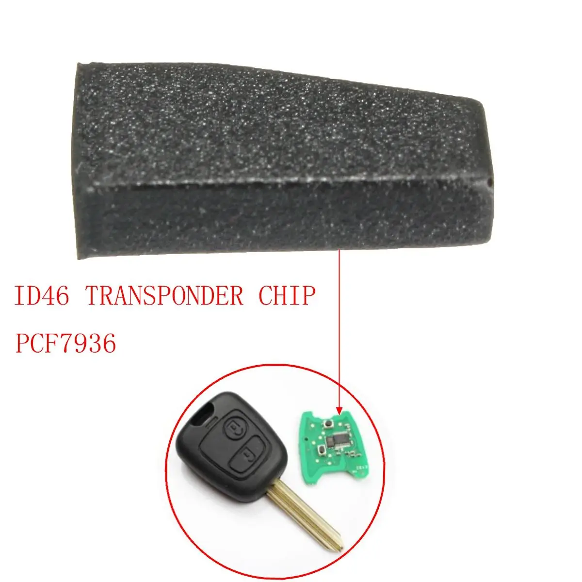 13x6x3 мм ключ автомобиля транспондер пустой ID46 PCF7936 девственный чип транспондера для peugeot Citroen