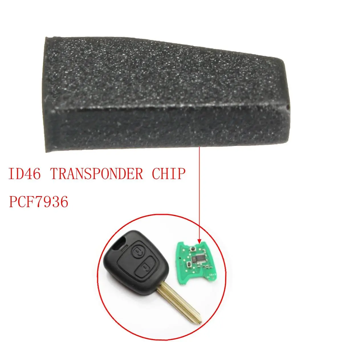 

13x6x3mm Car Key Transponder Blank ID46 PCF7936 Virgin Transponder Chip For Peugeot Citroen