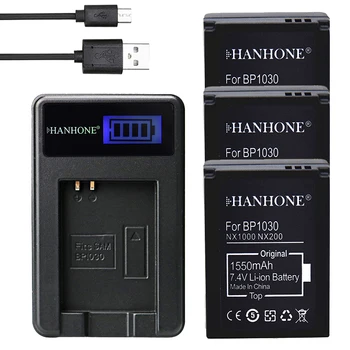 

3PCS 1550mAh BP-1030 BP-1130 BP1130 ED-BP1030 Camera Battery+LCD Charger For Samsung NX1000 NX200 NX2000 NX210 NX1100 NX-300M