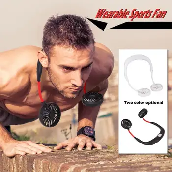 

Mini USB Rechargeable Wearable Portable Mini Hand Free Fan Personal Neckband Fan for Travel Outdoor Sport Cooler Cooling Fans