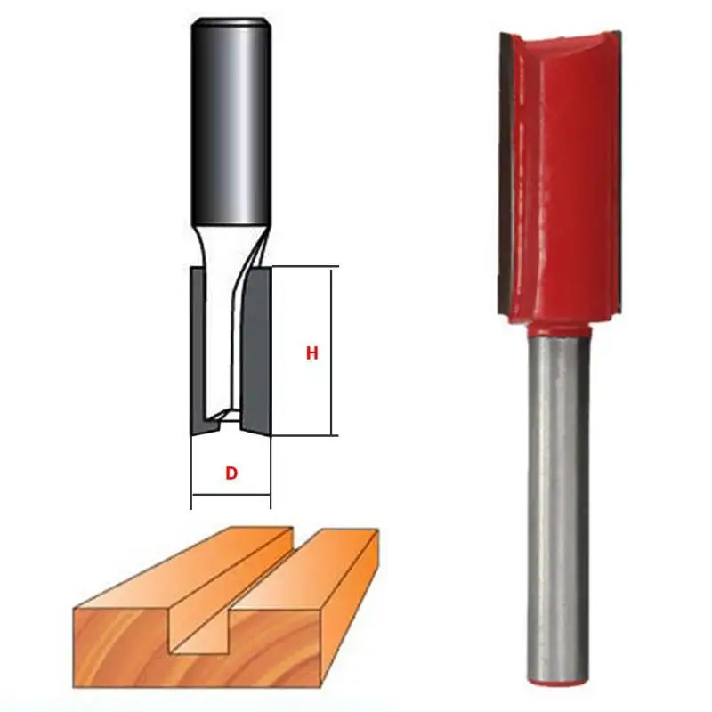 7 шт. 1/" хвостовик двойной рифлёный прямой маршрутизатор Набор бит ручка для столярных работ фреза Маршрутизатор набор наконечников для древесины Endmill