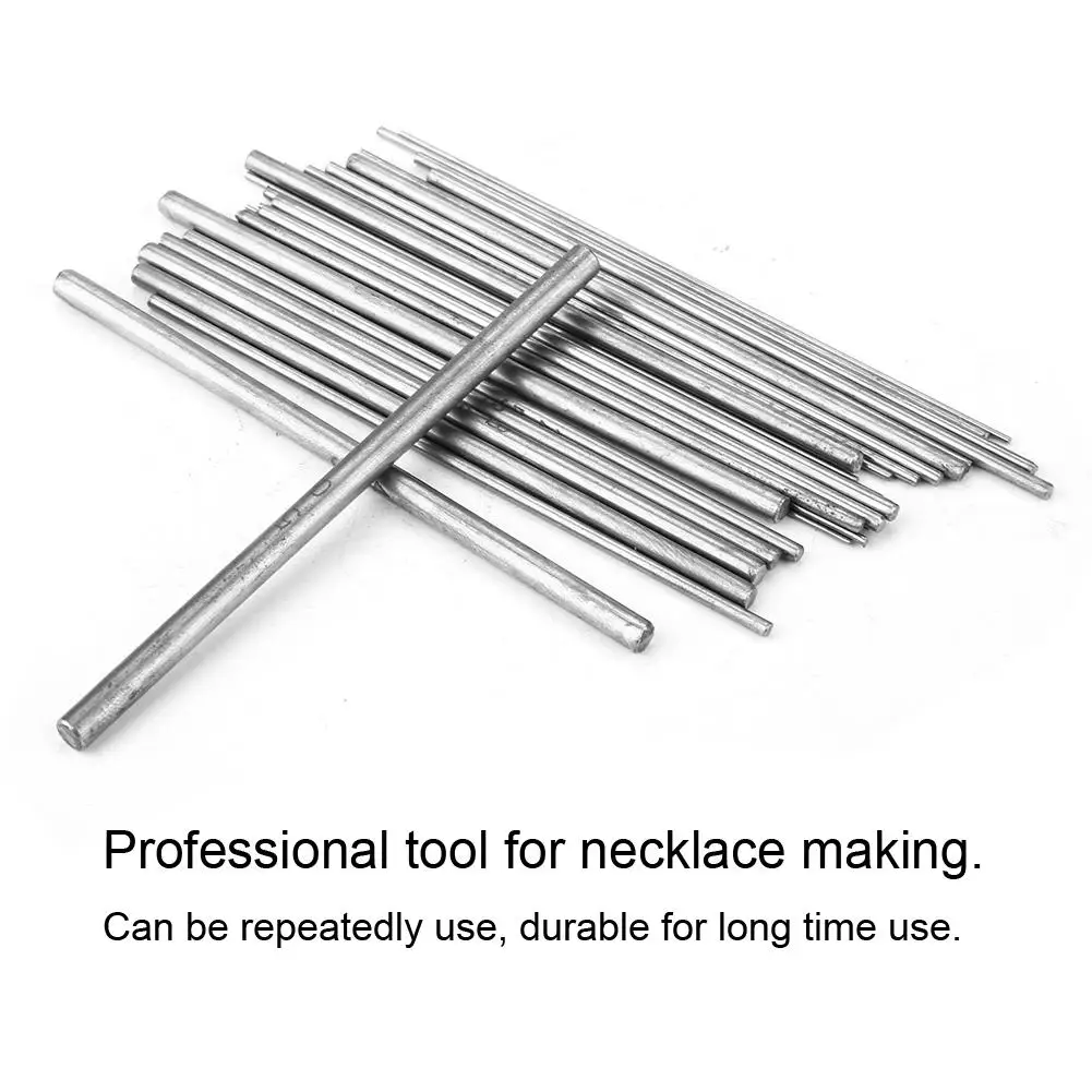 30PCS High Quality Stainless Steel Jewelry Cored Rod Wire Different Size Durable Tool for Jeweler Necklace Earring Making