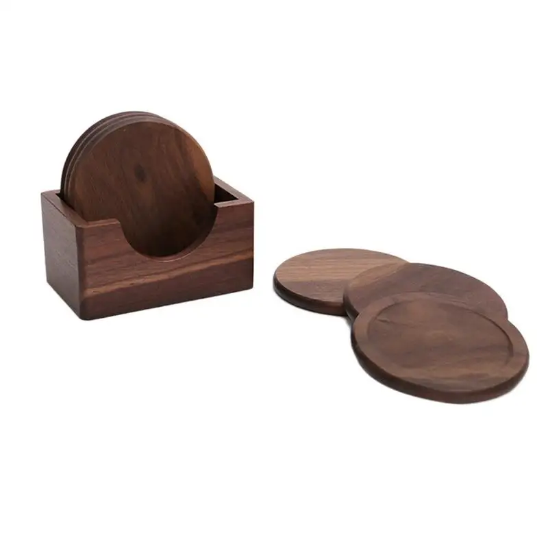 6 قطعة الجوز الوقايات الجدول حصيرة جميلة جولة خشبية القهوة فنجان شاي سادة طاولة طعام الوقايات بوثولدير بسيطة العملية 6 قطعة الجوز الوقايات الجدول حصيرة جميلة جولة خشبية القهوة فنجان شاي سادة طاولة طعام الوقايات بوثولدير بسيطة العملية