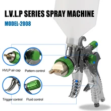 2008 Аэрограф Комплект HVLP распылитель краски пистолет воздушный щетка машина набор 1,4 мм 1,7 мм 2,0 мм DIY авто автомобиль лицо краски пистолет