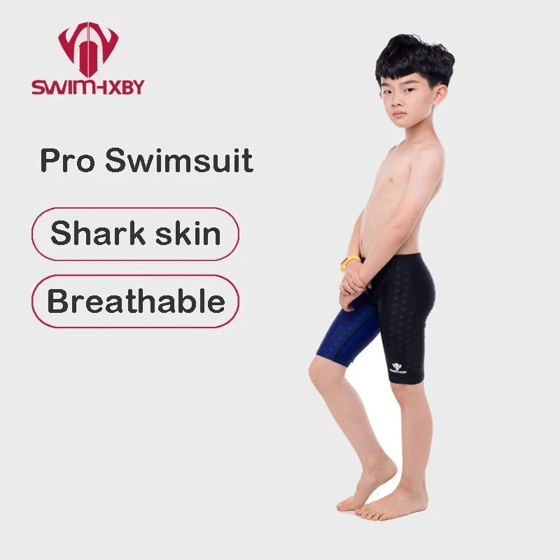 Beste HXBY Jongens Badpak Zwembroek Professionele Training Badpak Jongens Kids Racing Kinderen Jongen Badmode Shorts Heren Zwembroek