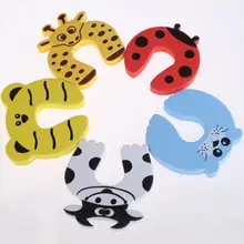 10 шт./лот, защита пальцев для детей, защита для детской безопасности, ограничитель для дверей шкафа, Детская безопасная дверь, мультяшная дверная карточка для ухода за ребенком