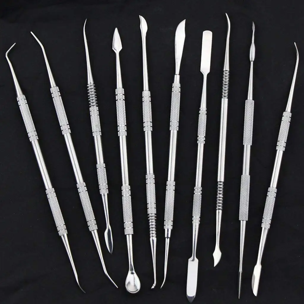 

Botique-10pcs Stainless steel clay sculpture knife Sculpture tools for modeling ceramic crafts