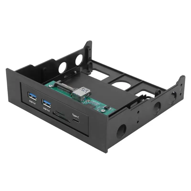 

ALLOYSEED 3.5 Inch Internal Card Reader w/USB 3.1 Type C+2x USB 3.0 Hub Front Panel build in card reader for SD TF Card
