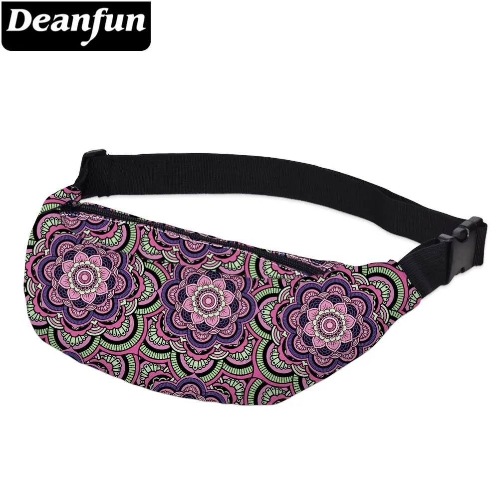 Deanfun 3D печать яркие Мандала Цветы поясная сумка мужская водонепроницаемая