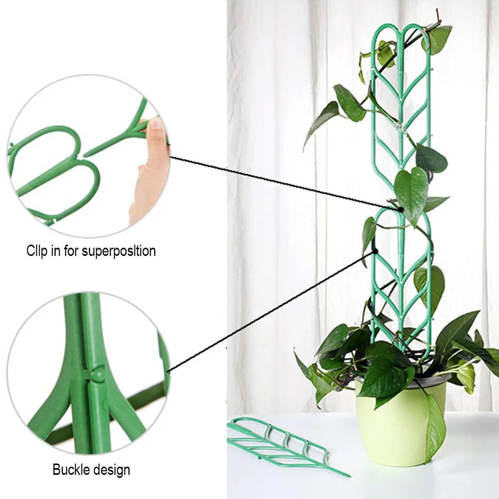 Сад Треллис для вьющиеся растения, лист форма горшечных растений поддержка лозы овощи лозы цветы патио альпинистские Trellises F