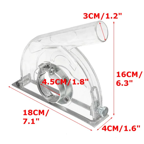 Угловая шлифовальная машина для резки пылезащитный чехол прозрачный шлифовальный пылезащитный чехол для 4 5 дюймов угловая шлифовальная машина
