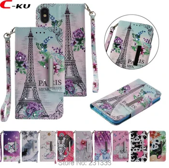 

Diamond Cartoon Wallet Leather Pouch Case For Samsung Galaxy J3 2018 J8 J4 J6 S8 S9 PLUS NOTE 9 Panda Stand ID Card Cover 100pcs