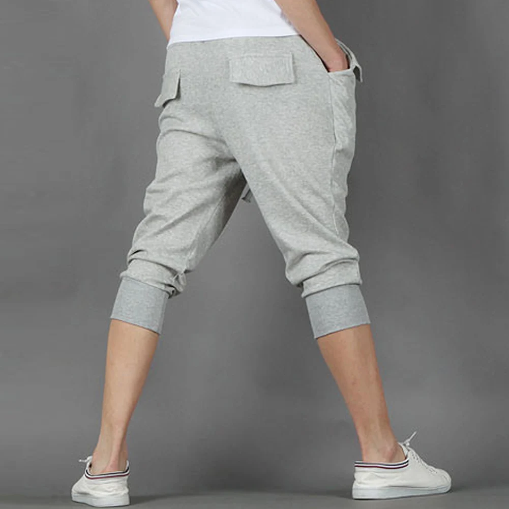 New Casual Men Harem Pants Autumn Spring Loose Casual Pants Trousers Cotton Blend Long Pants Drawstring 4