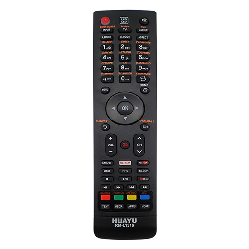 

HUAYU Universal Replacement Control Remote Rm-L1316 Lcd/Led Smart Tv Control