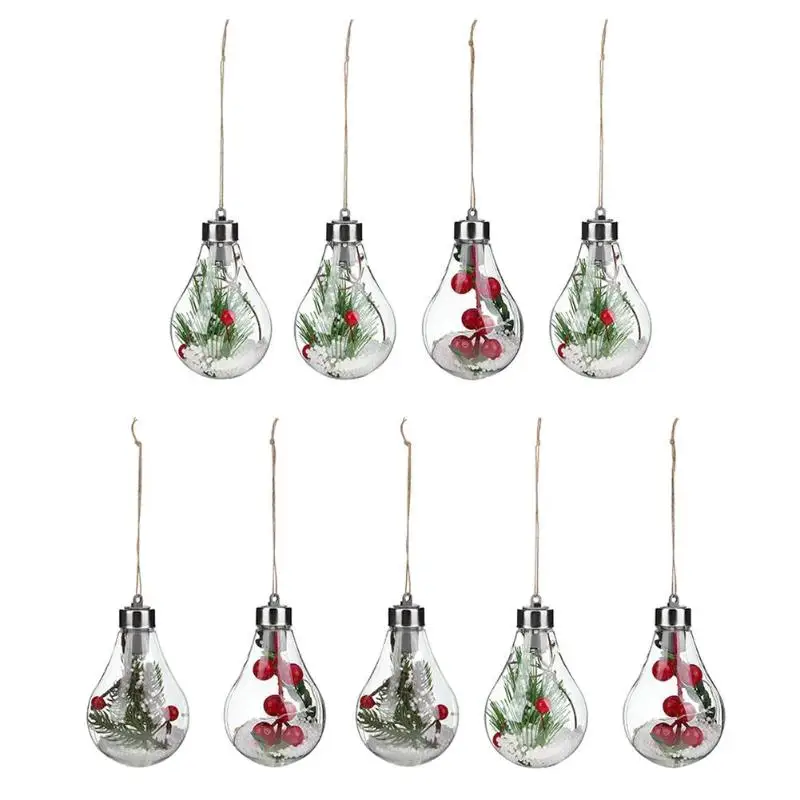 Colorful Soft Plastic Clear LED Christmas Light Bulb Ball Trees Hanging