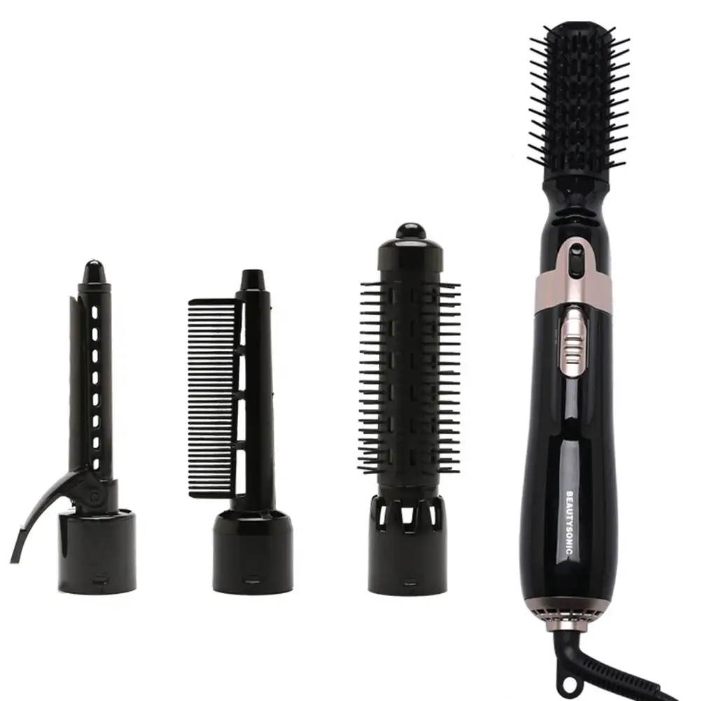 

4-in-1 Hair Dryer Brush Volumizer Ionic Hair Dryer Brush Electric Hot Air Comb Hair Curler Tool