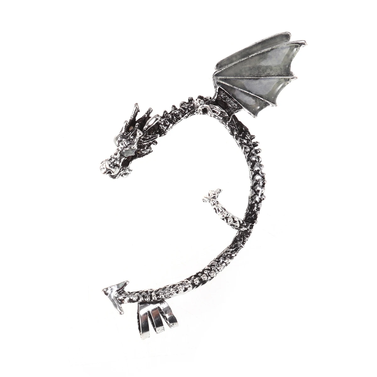 

Classic Dragon Earrings Non-Pierced Clip On Earrings Fake Ear Cartilage Cuff Ear Wrap Gothic Jewelry for Women Men