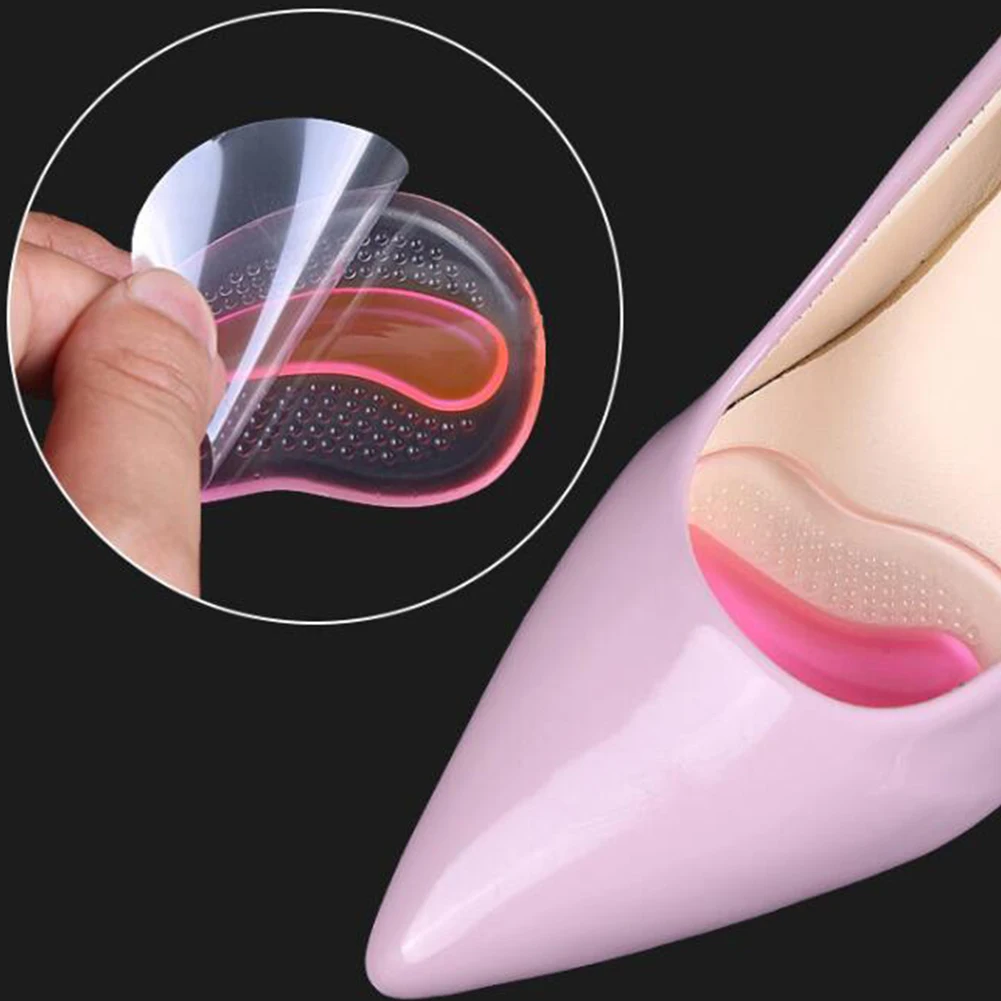 1 Pair Gel Silicone Forefoot Pads Insoles Insert Massager Anti-Slip Pain Relief*
