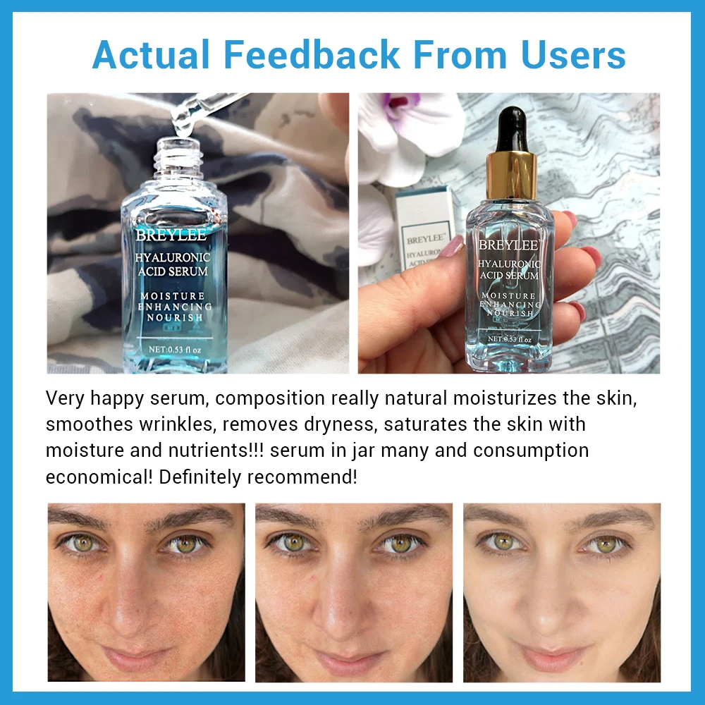 Breylee Hyaluronic Acid Serum Moisturizing Facial Essence Face Skin Care Nourishing Repairing Whitening Cream Ageless Beauty Breylee Hyaluronic Acid Serum Moisturizing Facial Essence Face Skin Care Nourishing Repairing Whitening Cream Ageless Beauty