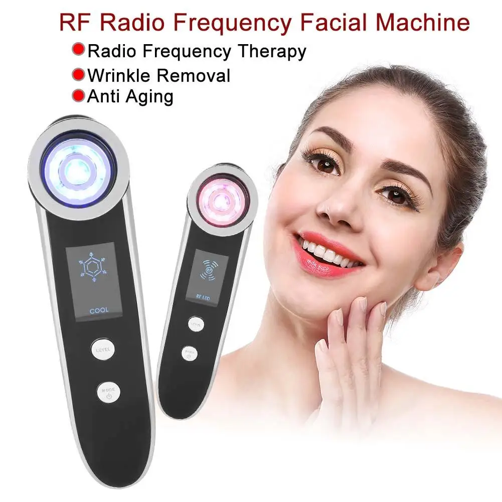 

Hot & Cold Hammer RF Facial Machine EMS Ultrasonic Skin Rejuvenation Wrinkle Removal Anti Aging Therapy Cool Skin Lifting Device