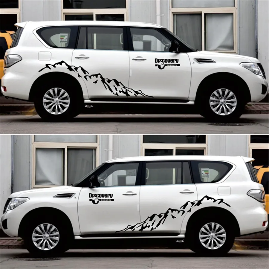  New Black Mountain Styling Car Door Side Decor Sticker Auto Body Stickers Vinyl Decal Auto stikers
