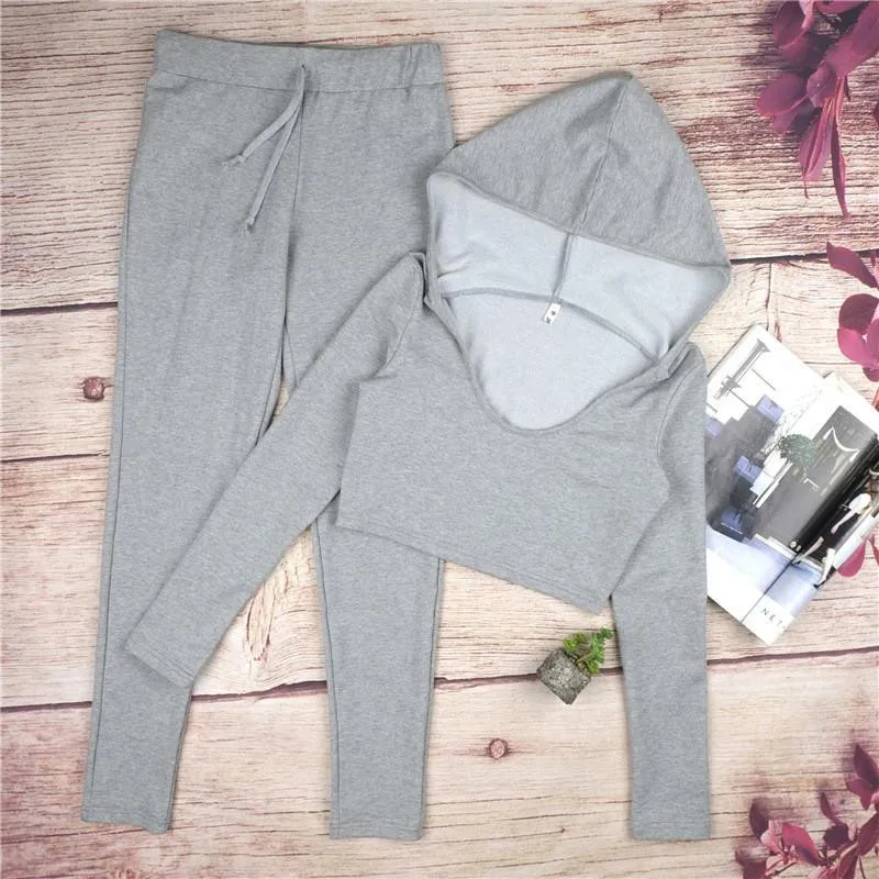 Women Tracksuit T shirt Long Sleeve Tops Pants Ladies Clothes Sets ...