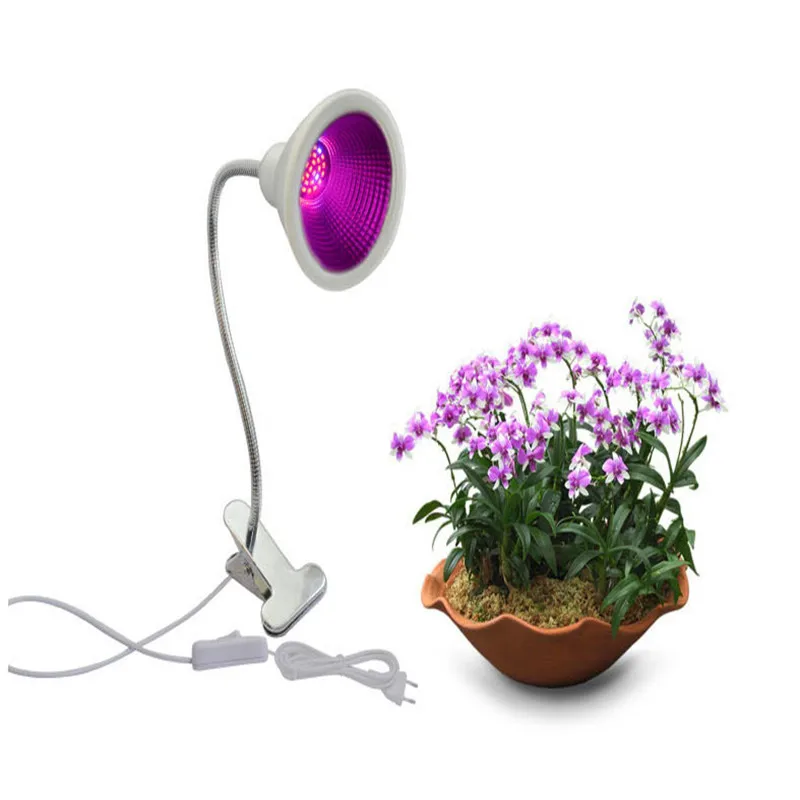 

CLAITE 12W Full Spectrum LED Grow Light Single-head Clamp Plants Growth Lamp Garden Greenhouse Flexible Desk Light