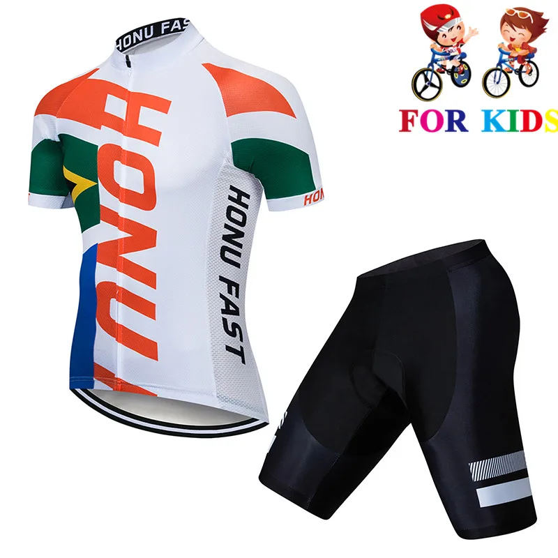 

Cycling Jersey Children 2019 Pro Team boys mtb Motocross Triathlon Cycling Jersey Suits Kids Bicycle clothing Short sleeve Set
