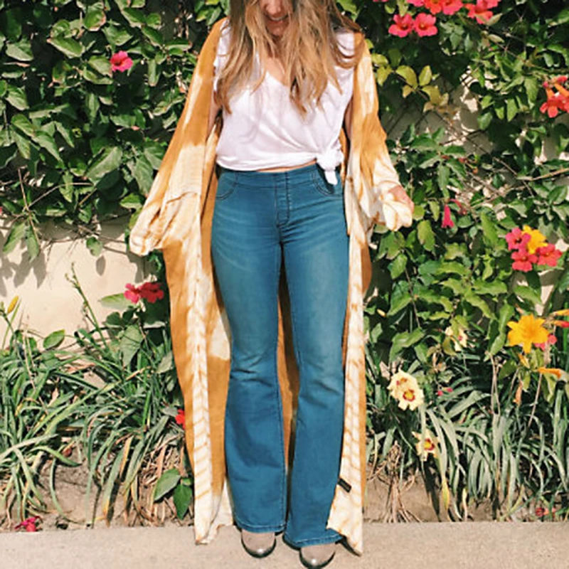 

BOHO Women Cardigan Long Loose Flowy Shawl Kimono Coat Beach Cover Up Top Blouse