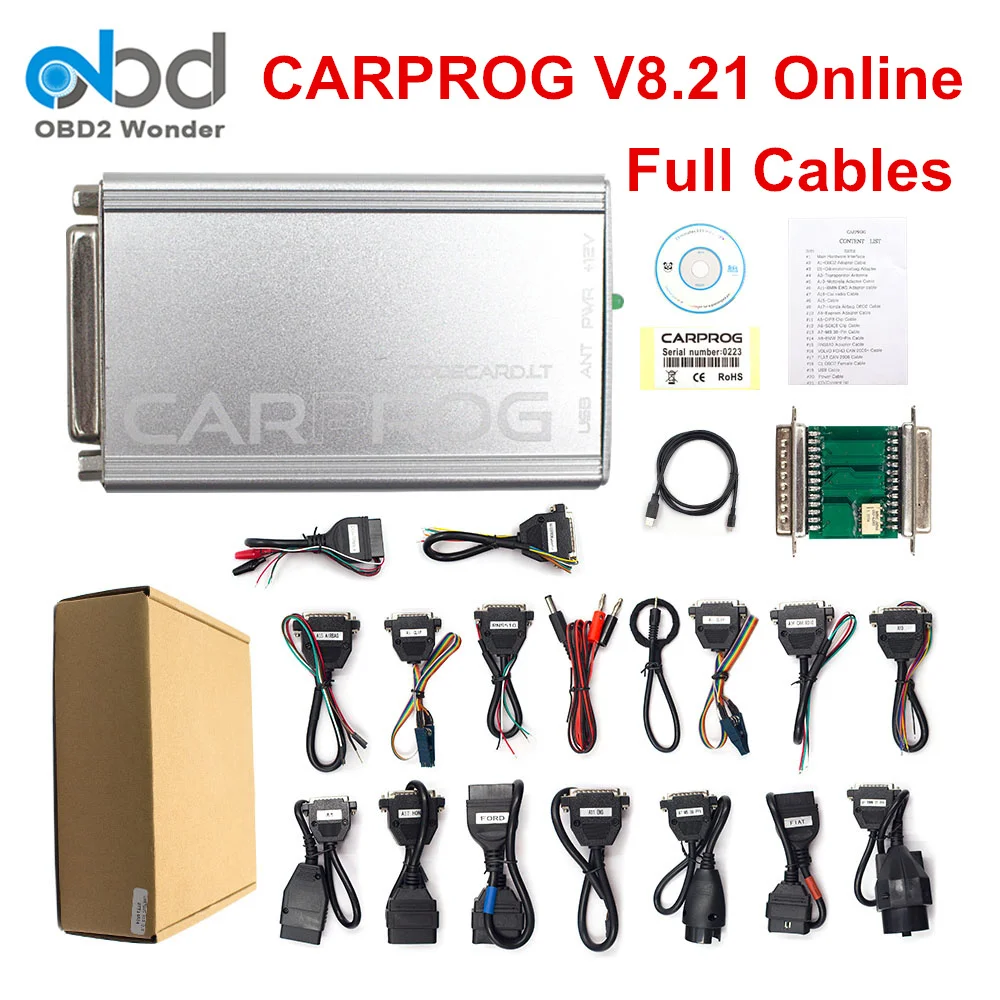 Новый Carprog V8.21 онлайн версия инструмент для ремонта авто полный набор прог автомобиля прошивка 8 21 Ecu чип