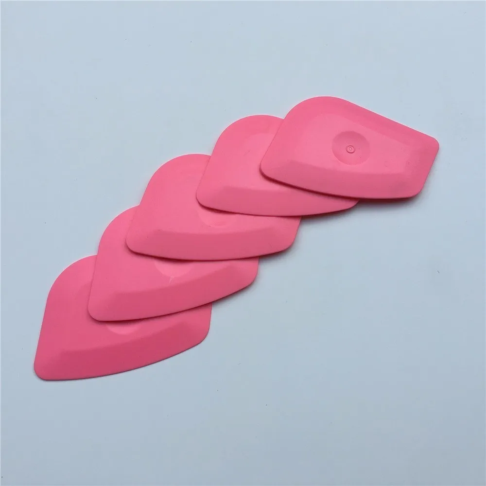 

100pcs/Lot Hard Cleaning Tool Wrapping Tool Pink Mini Squeegee Small Scraper For Home Office Vehicle Size:7.3*5.6CM
